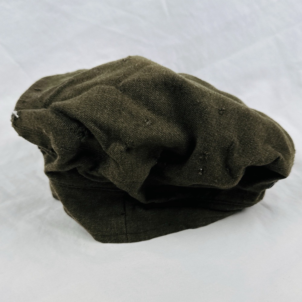 Vintage US Army Wool Service Cap Type II Green Military Hat Vietnam Era 6 3/4